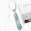 Corbata JK Japonesa para Mujer Talla Única Estilo Perezoso Universitario Accesorios de Uniforme Escolar para Estudiantes Pequeños Corbata Cuadros Hombre