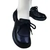 Zapatos Pequeños de Cuero con Cordones para Mamá para Mujer 2026 Otoño Nuevos Suela Gruesa Suela Suave Zapatos de Una Sola Pieza para Personas de Mediana Edad y Mayores Cómodos Versátiles Mocasines