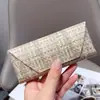 Estojo para Óculos Portátil com Padrão de Palha Trançada Anti-Pressão para Homens e Mulheres, Caixa Simples para Guardar Óculos, Estojo de Óculos Moderno Estilo Vintage, Pode Ser Impresso com Logo