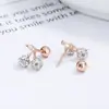 Brincos de tarracha com fio de cereja para mulheres 925 prata esterlina nova moda Contas Shambhala tarracha de osso da orelha design nicho joia para orelha