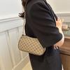 2024 Nova Moda Verão Impresso Casual Retro Bolsa Feminina Simples Corrente Axila Bolsa Feminina Ombro Único Pequena Bolsa Feminina Quadrada