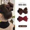 Presilha de Cabelo com Laço de Tricô e Garra para Cabeça Feminina Adorno de Cabelo Outono e Inverno 2024 Nova Presilha de Garra Fixadora de Cabelo Atacado