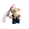 Bolsa de Ombro para Garrafa de Água Personalizada, Suéter, Chaveiro de Carro de Ursinho de Pelúcia, Pingente de Bolsa de Boneca Fofo e Moderno