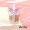 Novo copo luminoso rabo de peixe palha copo diy creme cola chaveiro pingente decoração do carro pequeno brinquedo resina acessórios