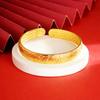 Pulsera de Oro de Arena Vietnamita con Sutra del Corazón Antiguo para Mujer Que No Se Desvanecerá por Mucho Tiempo, Pulsera de Joyería Artificial de Aleación de Latón