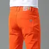 Jeans Amarillos de Alta Gama para Hombre Otoño 2026, Corte Delgado, Elásticos, Pantalones Largos, Modernos, Casuales, Versátiles, Tendencia, Color Sólido
