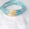 Venta Caliente Pulsera de Piedra de Nacimiento de Silicona de 3 Capas Traje de Cinta Pulsera de Diamante Roto con Lazo para Mujer Venta Directa de Fábrica
