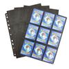 Livro de coleção de cartas de jogo preto com 9 grades, página interna dupla aberta, página interna com padrão de lichia, substituição de folha solta, livro de dez mil cartas