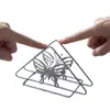 Porta Servilletas de Hierro Forjado Mariposa Cajón de Mesa Porta Servilletas de Papel Triángulo Porta Servilletas de Papel de Escritorio Estante de Almacenamiento de Servilletas Hotel Oeste