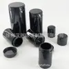 Tarro de crema negro más vendido en stock, recipiente de vidrio violeta con tapa de baquelita y tapa de ABS para prevenir la oxidación