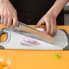 Tabla de cortar de tres piezas Tabla de cortar con puntos de sésamo Tabla de cortar para frutas Plástico PP Tabla de cortar de goma Tabla de cortar para alimentos complementados para niños con paja de trigo