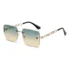 Gafas de Sol Cuadradas de Moda Transfronterizas para Mujer Estilo Ins Europeo y Americano Gafas de Sol Decorativas Exportación Gafas de Sol Anti-UV para Hombre