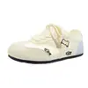 Zapatillas de Entrenamiento Transpirables de Malla Alemanas para Mujer, Nuevo Estilo Otoño 2026, Bordado de Dibujos Animados Amarillo Crema, Zapatillas Casuales Originales de Nicho