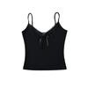 Camisola de encaje con cuello en V estilo coreano 2024, prenda exterior pura y sexy para mujer, prenda interior ajustada.