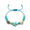 Pulseira Bohemia Estilo Europeu e Americano Venda Quente Transfronteiriça com Conchas Estrelas do Mar Elemento Oceano Pulseira Trançada