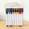 Marcador de quadro branco adsorvível à base de água para estudantes crianças caneta colorida para quadro de desenho caneta para rabiscar de bebê caneta multiuso 8 cores apagável