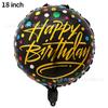 Globo de Feliz Cumpleaños Bola de 18 Pulgadas FELIZCUMPLEAÑOS Globo de Película de Aluminio Decoración de Cumpleaños Diseño de Fiesta