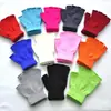 Luvas de Tricô Acrílico Quentes de Inverno para Adultos Meio Dedo Luvas Meio Dedo à Prova de Frio para Ciclismo de Estudantes