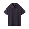 Ropa de trabajo de manga corta con cuello polo de algodón puro de doble hilo 32s para hombre, color sólido, versátil para actividades, uniforme de grupo