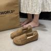Sapatos de feijão baixos 2025 novos sapatos foscos antiderrapantes casuais antiderrapantes sola macia sapatos de trabalho femininos sem cadarço para mãe