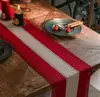 Suministro Directo de Fábrica Estilo Bohemio Rayas Tejido Algodón Gasa Mantel Banderín de Mesa Calado Textiles para el Hogar Tela Venta al por Mayor