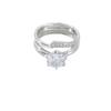 Anillo de moda de accesorios de venta caliente de Shein transfronterizo, anillo de cobre enrollado multicírculo con incrustaciones de circonitas, tendencia europea y americana, anillo para damas
