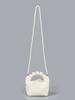 Bolso Cubo Hueco con Cuentas para Mujer, Bolso Cruzado de Hombro Estilo Europeo y Americano, Bolso Tejido de Perlas Hecho a Mano, Bolso de Mano para Viaje