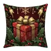 Amazon Nórdico Nuevo Cojín Navideño Estampado Decoración de Atmósfera Festiva Sala de Estar Cojín para el Hogar Funda de Cojín
