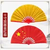 Abanico de Tai Chi, Abanico de Kung Fu, Abanico de Artes Marciales para Niños y Adultos, Hueso de Bambú Plástico Rojo Abanico de Baile