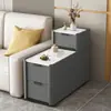 2026 nuevo modelo gabinete lateral de sofá con panel de roca de madera maciza, mesa auxiliar de partición de sala de estar de alta gama, mesa de centro pequeña de lujo ligero de alta gama