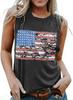 Colete feminino Amazon WISH Clothing Independent Station Summer Fashion Bandeira Americana Coleção Dia da Independência