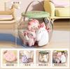 Banqueta de Armazenamento Sentada Transparente A6L Boneca de Pelúcia Infantil Barril de Armazenamento Brinquedo Conveniente para Guardar Diversos Armazenamento de Grande Capacidade