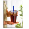 Nuevo Vaso Transparente de una Sola Capa con Popote, Hecho de Vidrio de Borosilicato Alto Resistente al Calor, Diseño Sencillo de Vaso Recto, Alto Valor Estético, Vaso de Agua de Popote de Moda