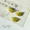 Serie Verde Amarillo de Fuegos Artificiales de Vidrio Checo Doméstico Placa Grabada Hoja Hecha a Mano Pintada con Oro Materiales y Accesorios para Pulsera DIY