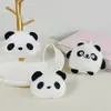 Nuevo Llavero Colgante Cabeza de Panda de Dibujos Animados Colgante de Llavero de Oso Panda de Peluche Accesorios Decorativos para Bolsos