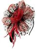 Tocados de plumas de Amazon Explosiones, accesorios para el cabello de novias europeas y americanas, tocados para festivales de carreras de caballos, tocado pequeño de malla retro