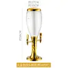 Dispensador de Cerveza de Doble Cabezal 3L, Máquina de Cerveza Comercial con Iluminación, Torre de Cerveza para Bares y KTVs, Dispensador de Bebidas de 5L