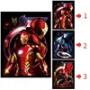 League of Legends Animación 3D Póster Estéreo Pintura con Gradiente de Rejilla Spider-man Iron Man Póster de Animación Rejilla de Ojo Desnudo
