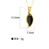 Collar de Pluma de Acero de Titanio para Mujer, Colgante de Doble Cara Blanco y Negro con Goteo de Aceite y Microincrustaciones, Cadena Simple y de Lujo para la Clavícula, Accesorio de Doble Uso