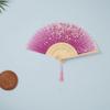 Abanico Sonrisa Estilo Antiguo Abanico Área Escénica Abanico Estilo Antiguo para Mujer Puede Emitir Facturas Abanico Plegable Accesorios Hanfu Abanico Plegable Estilo Chino