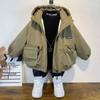 Abrigo para niño con forro polar y acolchado de algodón Nuevo abrigo acolchado de algodón estilo occidental Chaqueta gruesa para bebé Abrigo acolchado de algodón Moda infantil