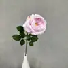 Flor artificial Austin individual estilo Ins, arreglo popular para escritorio, decoración suave de lujo ligero, flor artificial con sensación de alta gama para bodas