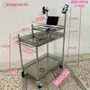 Carrinho de Transmissão ao Vivo em Aço Inoxidável, Suporte de Exibição Portátil para Exterior, Rack de Exibição Desmontável, Carrinho de Barraca de Comida, Rack de Exibição de Lanches