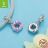 Yinziyun Doce Sonhador Donut Doce Pingente Acessórios Prata Esterlina S925 Coração de Menina Sobremesa Contas DIY