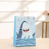 Bolsa de Papel Kraft para Empaque de Regalo Infantil Bolso con Estampado de Tiburón de Dibujos Animados Bolsa para Empaque de Regalo de Mano Venta al por Mayor