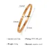 Pulsera Clásica Europea y Americana de Acero Inoxidable Abierta con Oro de 18K, Pulsera que No se Desvanece para Mujer, Conjunto de Pulseras de Circonita de Alta Gama