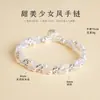 Pulsera Multicapa de Perlas y Cristales de Lapislázuli Natural para Mujer, Exquisita Joyería de Pulsera de Amatista de Alta Gama