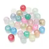 Cuentas de criolita transparentes de 8 mm, colores mezclados, superficie lisa, cuentas redondas, accesorios para joyería DIY, accesorios para bolsos de cuentas, pulseras, materiales de accesorios