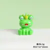 Resina príncipe rana de dibujos animados estéreo accesorios DIY micro paisaje coche escritorio adornos pequeños llavero