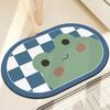 Tapete de Chão Absorvente para Banheiro Desenho Animado Lama Diatomácea Tapete Pequeno Tapete para Porta de Entrada de Banheiro Tapete de Secagem Rápida para Banheiro Personalização